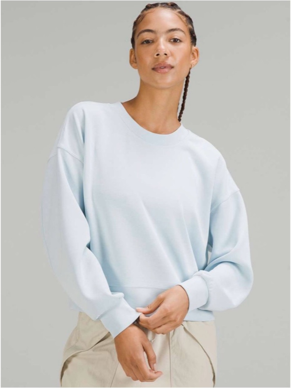 Light Blue Women's Crewneck Sweater